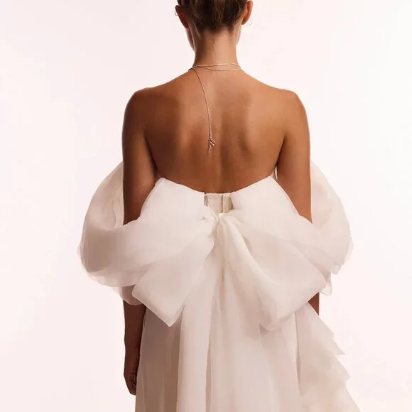 Milla Dreamy blouse with meringue flounces in white, Midnight Walk - Picture 3 of 8